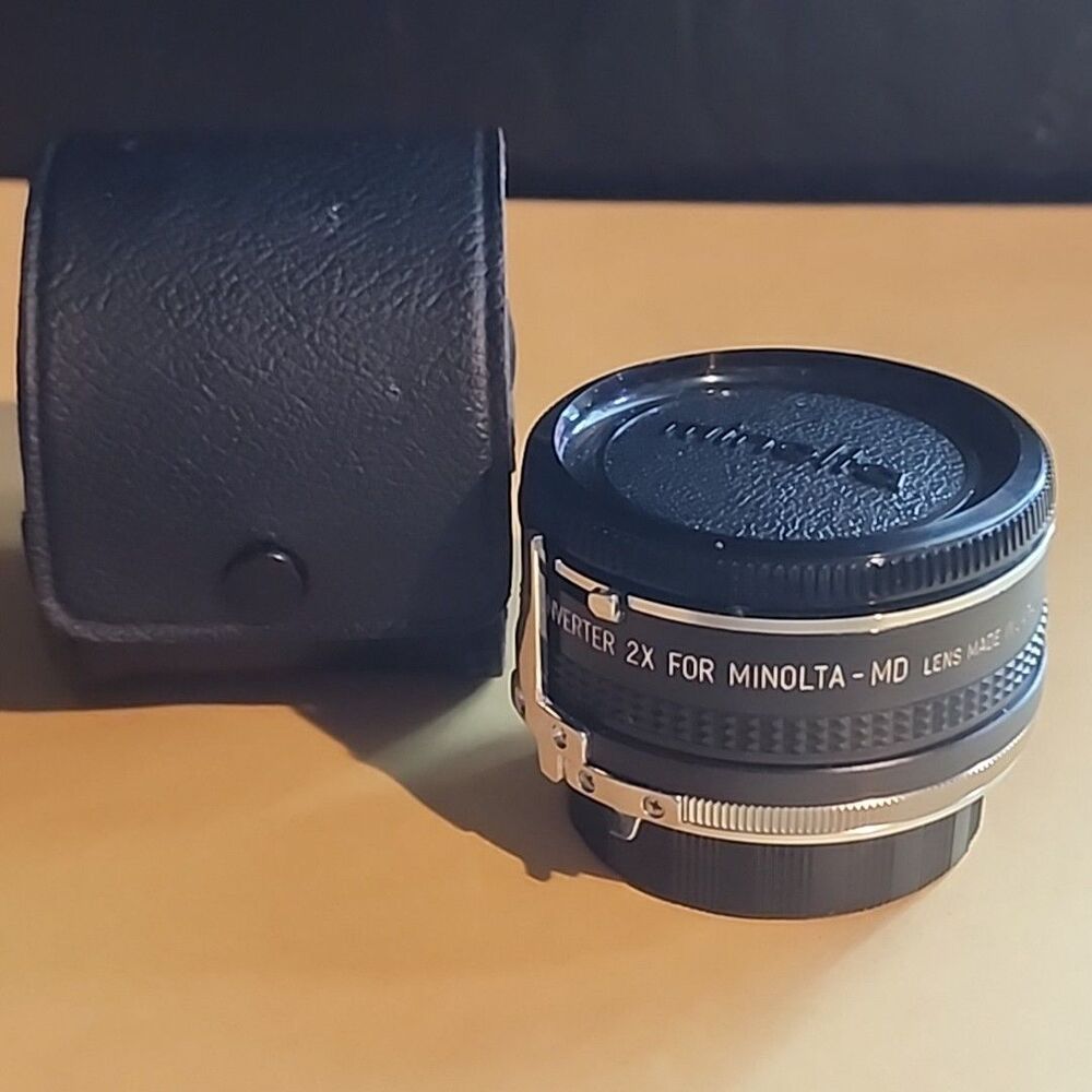 Asanuma Minolta Auto-Tele Converter 2x Camera Lens w/ Case